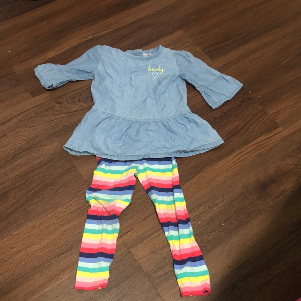 Infant Girl carters Outfit legging Set